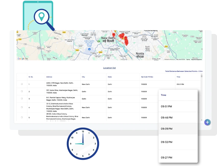 Location History with Timestamps