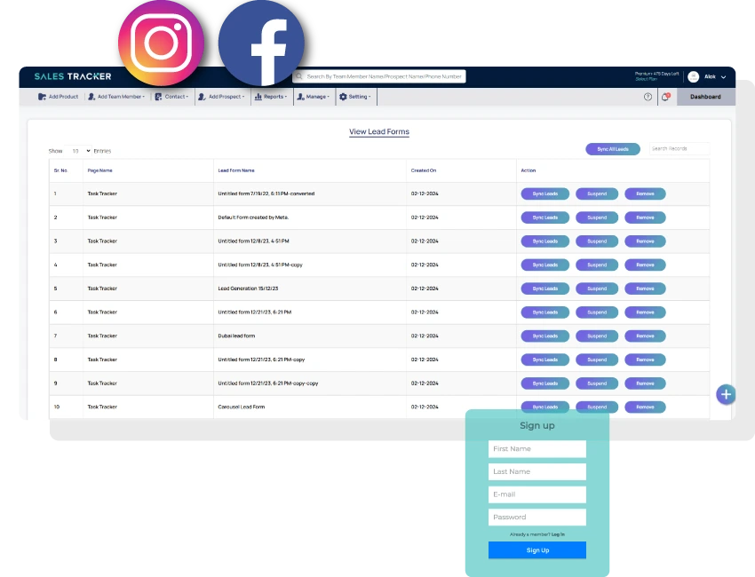Multiple Channels - Lead Capturing Platform
